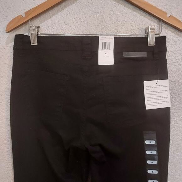 NEW Calvin Klein Black Power Stretch Skinny Crop Pants Size 6 - Picture 7 of 10